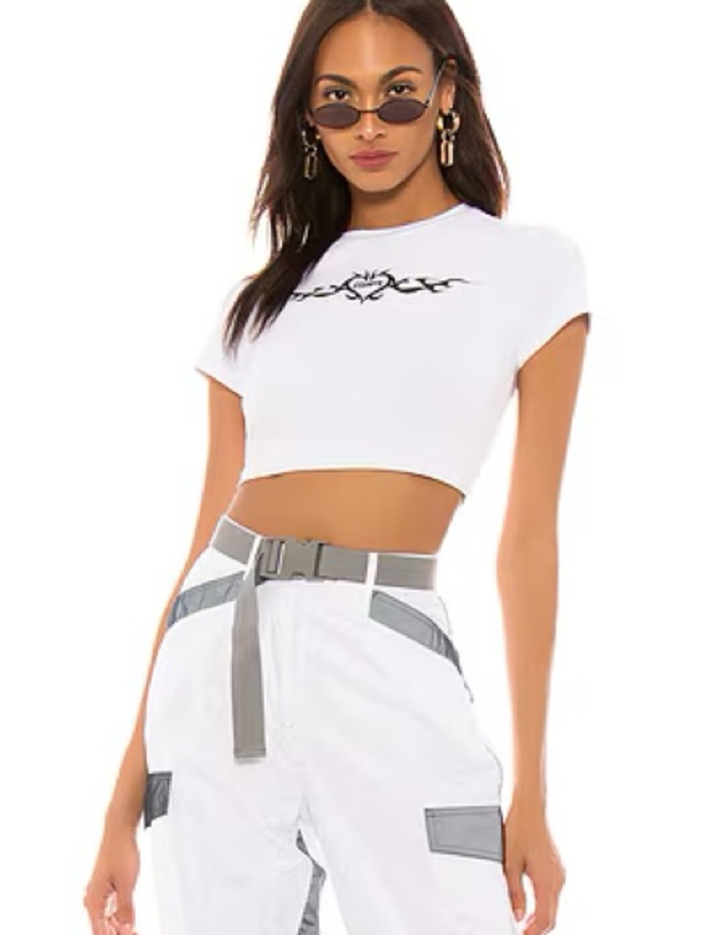I.AM.GIA White Crop Tee S